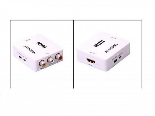 Composite RCA To HDMI Converter / AV To HDMI - Upscale To 720p / 1080p