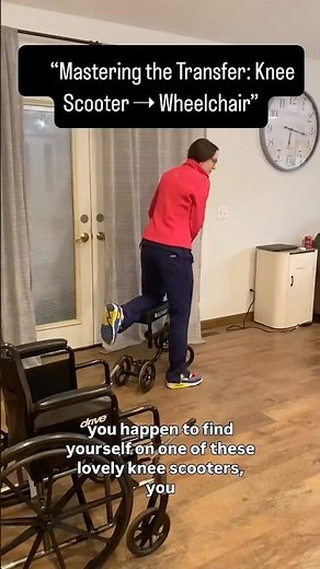 Mastering the transfer with a knee scooter! #kneescooter #physicaltherapy #howto #surgerytips #howto