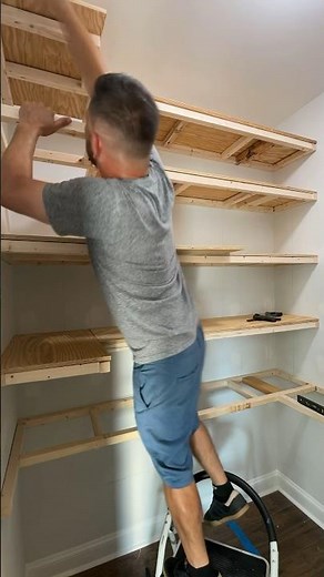 Plywood Pantry Shelves - Wire Shelf Update