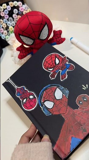 How to make stickers for your sketchbook #spiderman #stickers #diy #easy