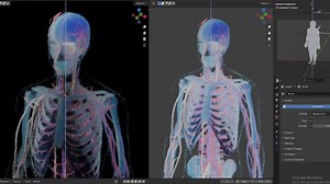 5.1K views · 128 reactions | Check out this cool hologram-like skeleton created with 3D Gaussian Splatting in Blender using KIRI Engine by Blue Nile 3D. Tutorial available: https://80.lv/articles/learn-how-to-make-blender-holograms-with-3d-gaussian-splats/ | 80 Level | Facebook