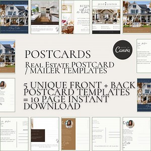 Real Estate Postcard Templates | Realtor Postcard Mailers (canva Digital Download) | Just Sold, Just Listed, Buy, Sell | Marketing Branding - Etsy