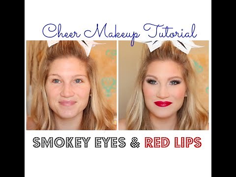 Cheer Makeup Tutorial - Smokey Eyes + Red Lips