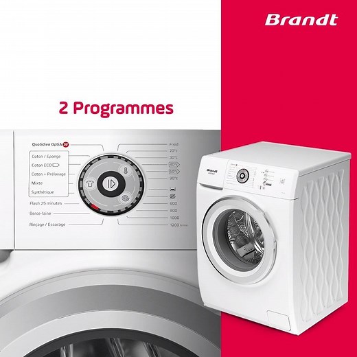 9.6K views · 91 reactions | Les lave-linges Brandt : Une seule machine avec 9 programmes ! Quel programme utilisez-vous le plus ? | Brandt | Facebook