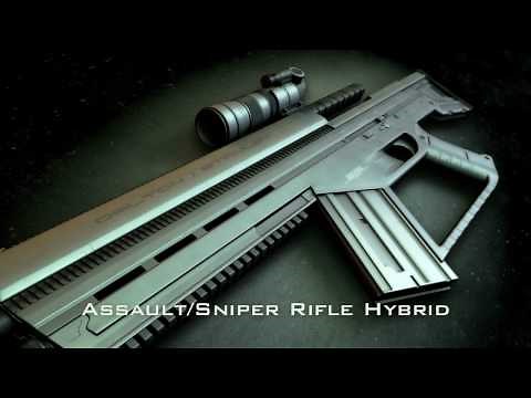 NEW Hi-Tech Assault/Sniper Rifle/Machine Gun (3D Gun Animation)