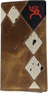 HOOEY Leather Men’s Western Rodeo Wallet (Diamond Patchwork - Salt N Pepper Hair)