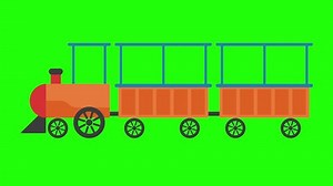 Cartoon Train Animation On Green Background Stock Footage Video (100% Royalty-free) 3679604697 | Shutterstock