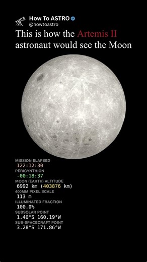 How does the Moon Looks During Artemis II's Orbit