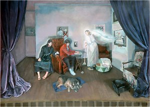 Jesus tries to cheer up Paul McCartney with a Lamb Chop sock puppet