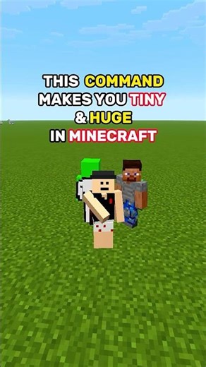 THIS MINECRAFT COMMAND MAKES YOU TINY AND HUGE! #minecraft #shorts