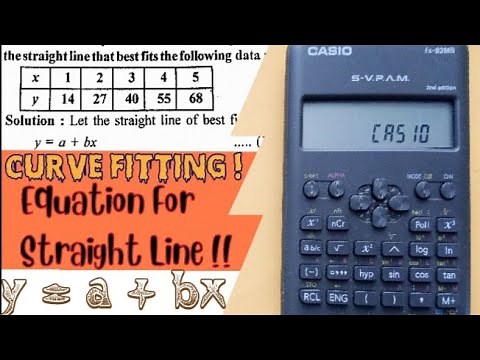 find equation for straight line using Scientific Calculator | Casio fx-82ms | curve fitting #casio