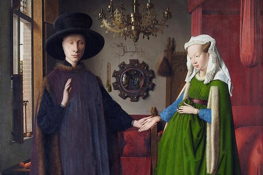 "Arnolfini Portrait" by Jan van Eyck - The Arnolfini Wedding Painting