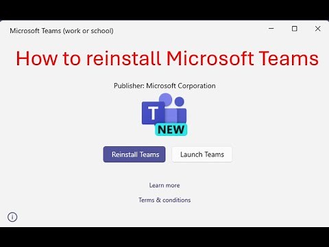 How to reinstall Microsoft Teams