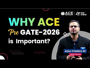 Why ACE PRE-GATE 2026 Is Important? | Exam Date: 18 January | ACE Online & ACE Engineering Academy