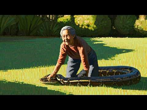 🐍 Python Loses Wrestling Match to Brave Grandmother! 💪👵