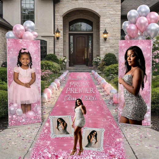 Prom Photo Backdrop Send off Photo Boards Prom Decor Ideas Custom Runner Prom Decal Prom Red Carpet Entrance Prom Send off Decor Step Repeat - Etsy