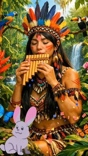 Amazon Forest Calm 🌿 Relaxing Pan Pipe music stress relief, and chill vibes. #RelaxingMusic #Shorts