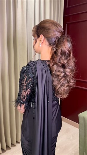 Simran Narula on Instagram: "Serving midnight glamour with a side of confidence.” My prettiest and chirpiest @btwitsasees in our hand embedded drape saree ✨✨ Makeup by favourite @charmfacebylavnika Muse @btwitsasees Outfit @simran_jadore #simran_jadore #indianwear #indowestern #sareedrape #designerwear #cocktailparty #shadiwaliinspirations #weddingessentials #troussuewear"