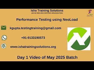 Performance Testing using NeoLoad Day1 By Saravanan sir on 8th May 2025