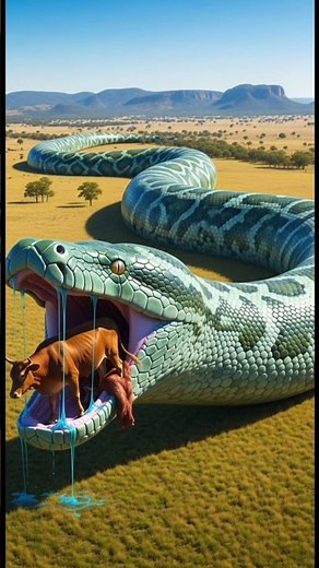 Big Snake eating cows 🐄