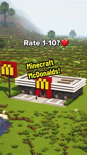 Minecraft McDonald’s Build: Clean Storefront & Drive-Thru (Rate 1–10)