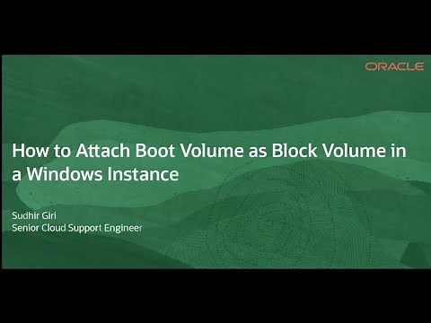 How to Attach Boot Volume as Block Volume in a Windows Instance - OCI