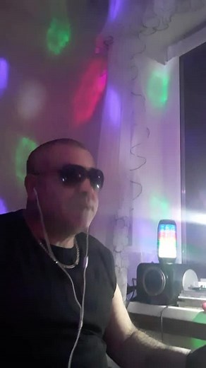 Captivating Conversation Under Multi-Colored Lights