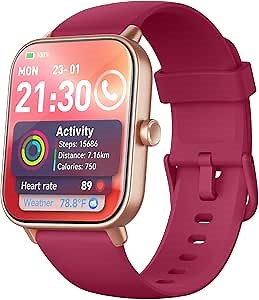 aeac Smart Watch, Alexa Built-in, Stable Bluetooth Call, Fitness Tracker with Heart Rate/SpO2/Stress/Sleep Monitor, Smartwatches for Women 110+ Sports, IP68 Waterproof Smartwatches for iOS Android