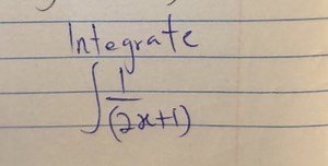 Integrate: \int \frac{1}{2x 1} \, dx... | Filo