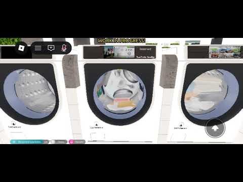 Washing machine LG Gameware Roblox spin drain cycle 1400rpm (use this video for a spin race)
