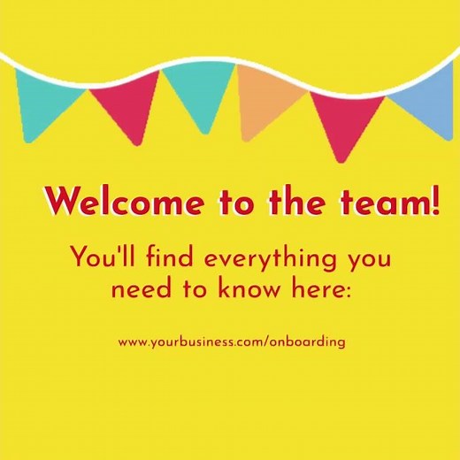 Welcome to the team! Video Template from VideoScribe