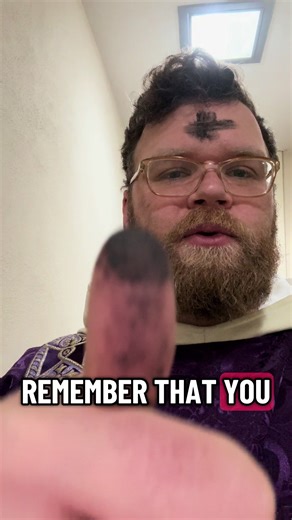 Imposition of Ashes: Worshippers receive ashes on their foreheads, typically in the shape of a cross, while the officiant says: