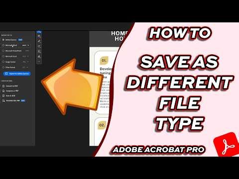 How to Convert a PDF into Different File Types in Adobe Acrobat