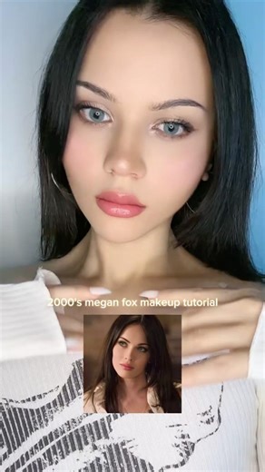 2000's megan fox makeup tutorial #meganfox #meganfoxmakeup #makeuptutorial #2000smakeup #shorts