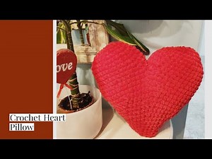How to crochet an easy Heart Pillow / Tutorial #56