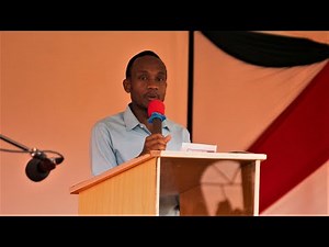 Teacher Eric preaches during Grade 6 Parents Orientation about CBC Curriculum at school