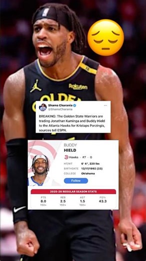 Atlanta Hawks Acquire SG Buddy Hield From Golden State Warriors! February 4 2026 #shorts #nba