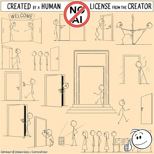 Stickman Door Clipart 2: Stick Figure Entrance or Exit, Vector Graphics (digital Download) - Etsy