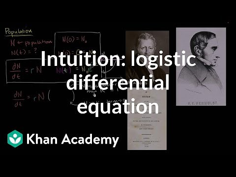 Logistic differential equation intuition | First order differential equations | Khan Academy