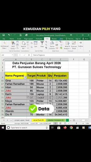 Cara Hapus Data Duplikat di Excel #msexcel #excelpemula #tutorialexcel #kerjakantoran #fyp #shorts