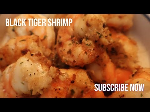 "Colossal Black Tiger Shrimp Recipe | Garlic Pepper Perfection!"