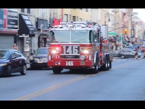 FDNY [Hauling + RealQ2B] Engine 229 & Tower ladder 146 Responding to a reported stove fire. NY