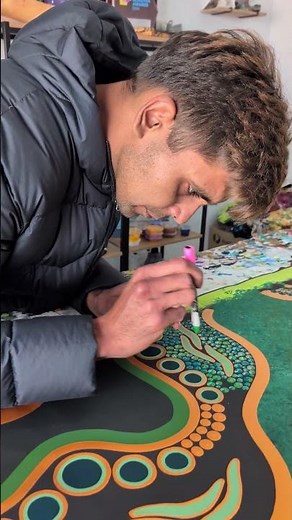Aboriginal art process + reveal