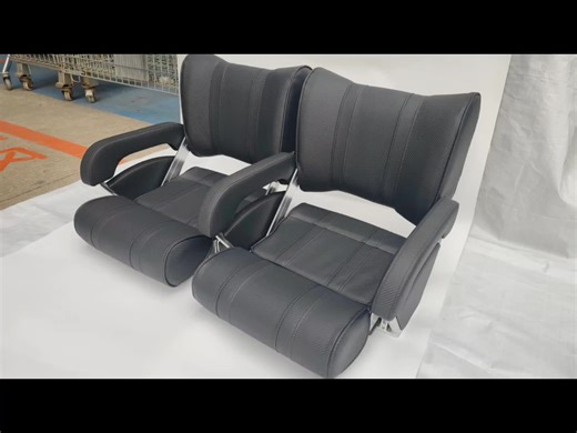 Genuine Marine Swivel Folding Comfortable Marine Seats Pontoon Boat Captain Flip up Ferry Double Seat for Boats