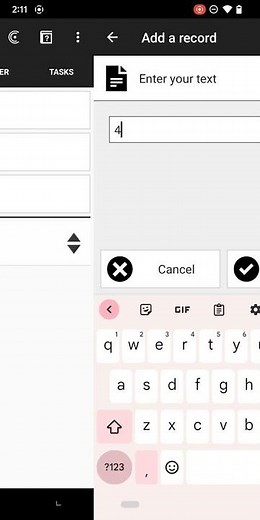 using NFC Tools app to write a record to a tag.