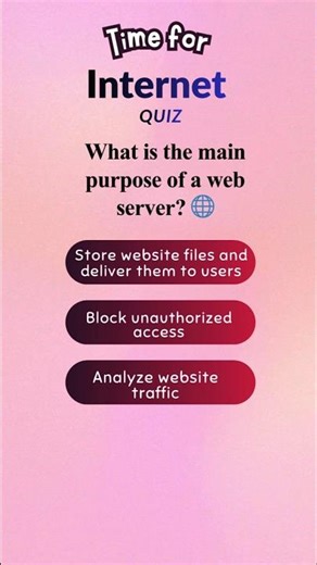 What is the main purpose of web server?