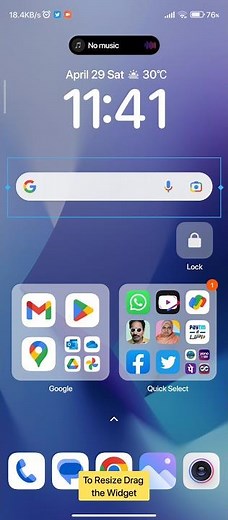 Resize Android Widgets in MIUI 14