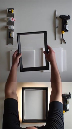 DIY Shadow Box Frame Build | Satisfying Foam Board Time-Lapse