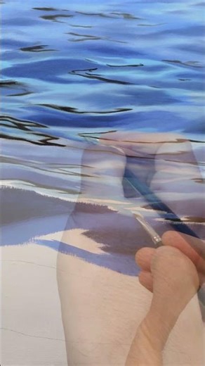Painting Hyper-Realistic Water #satisfying #art #painting