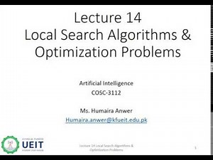 COSC-3112-AI-Lecture-14-Local Search, Optimization Problems, Hill Climbing, Simulated Annealing.